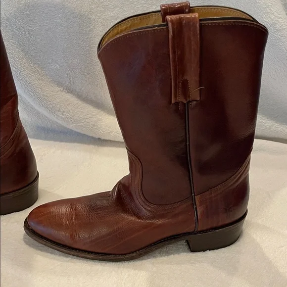Frye Vintage Brown Leather Cowboy Boots - Men’s 9.5D